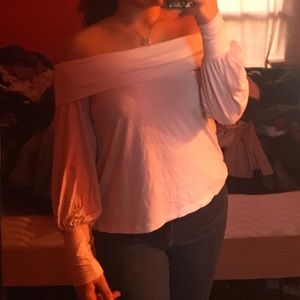 White off the shoulder top